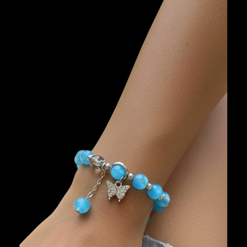 2 Handmade Fashion Jewelry Adjustable Colorful Glass Beaded Charm Bracelets